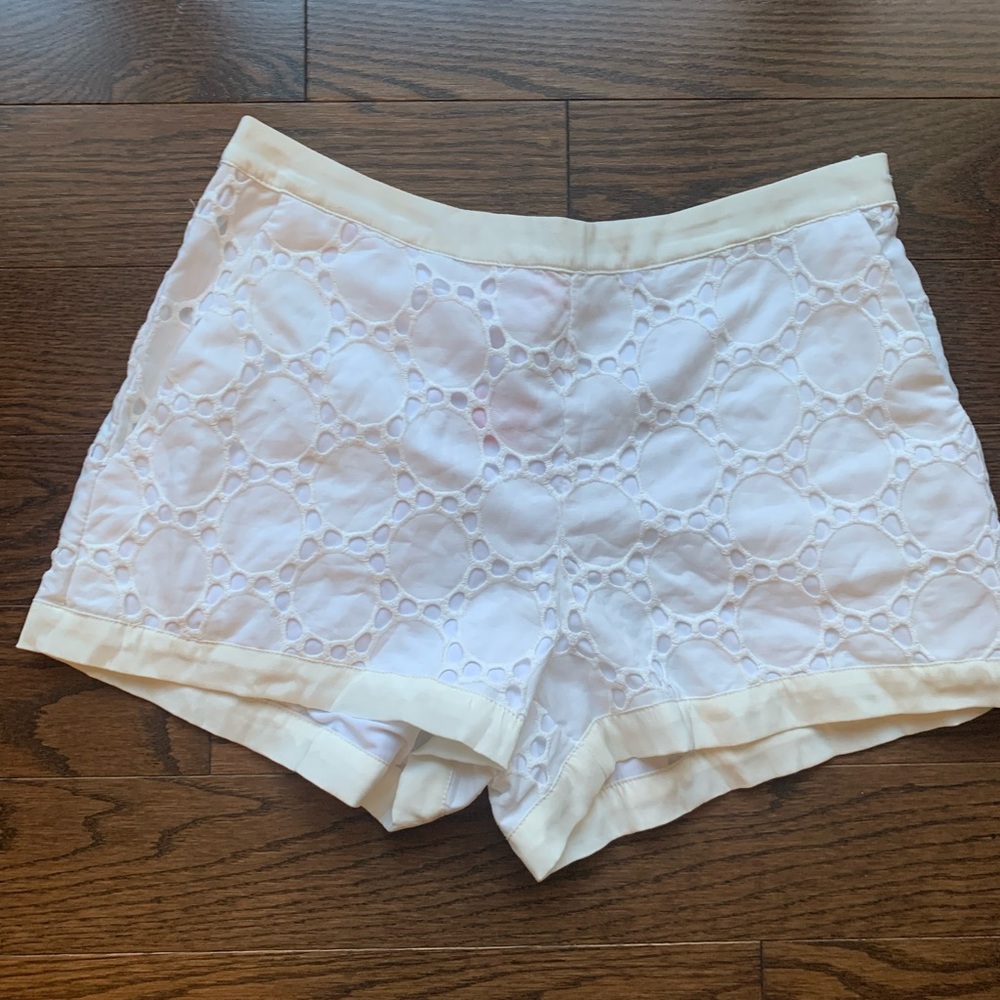 EUC White Eyelet Hale Bob Shorts
